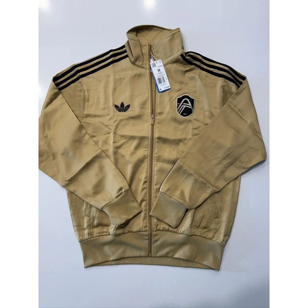 Adidas St. Louis SC Firebird Track Top Men's M Golden Beige JY7910 Jacket